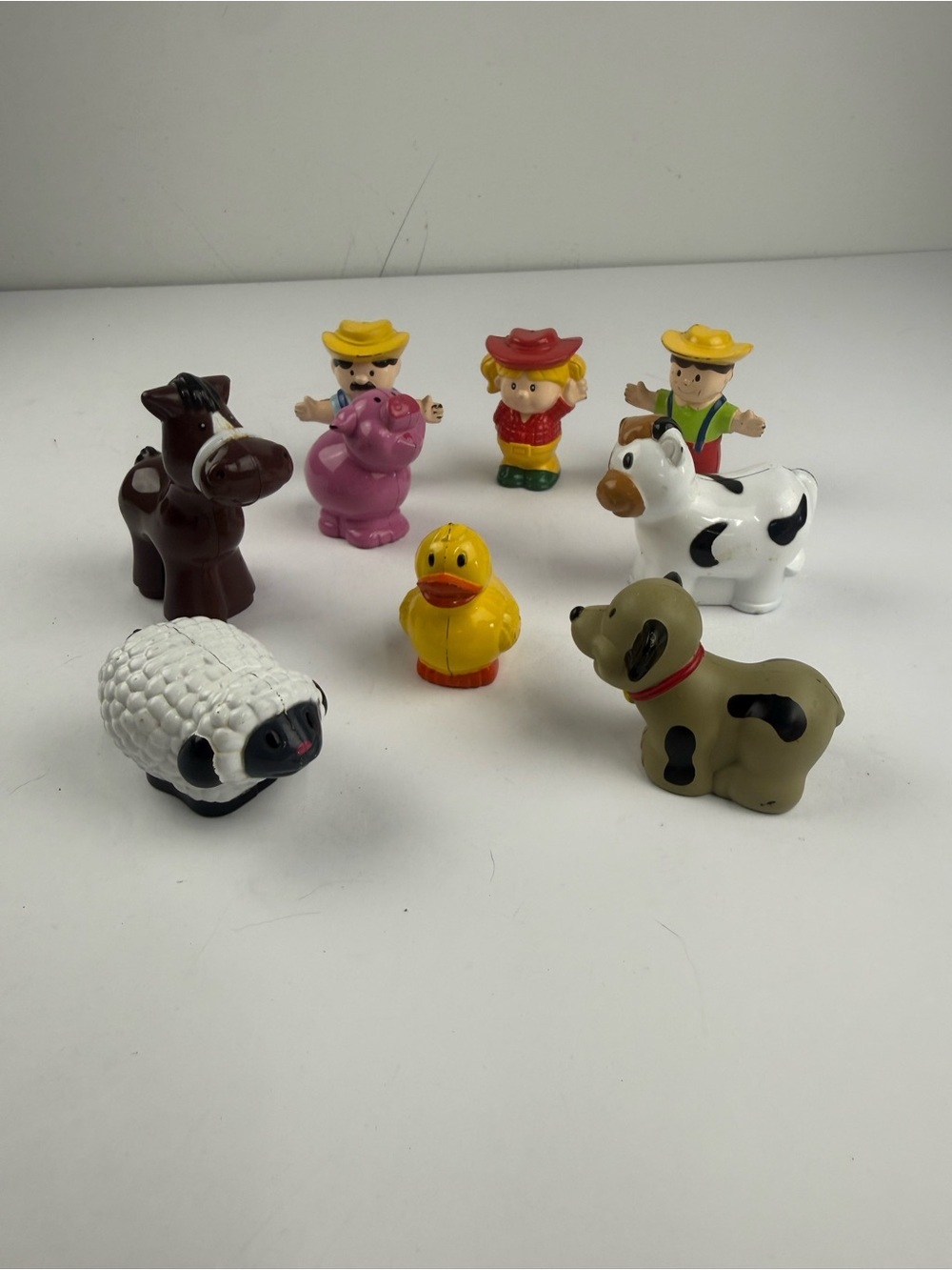 VTG Fisher-Price Little People Farm and Western Figures Lot of 9